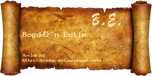 Bogdán Eutim névjegykártya